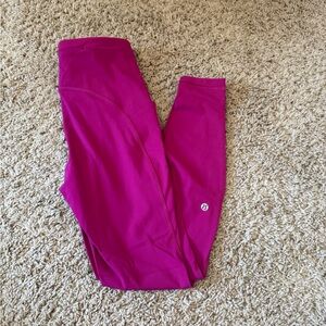 Lululemon Athletica Magenta Leggings
